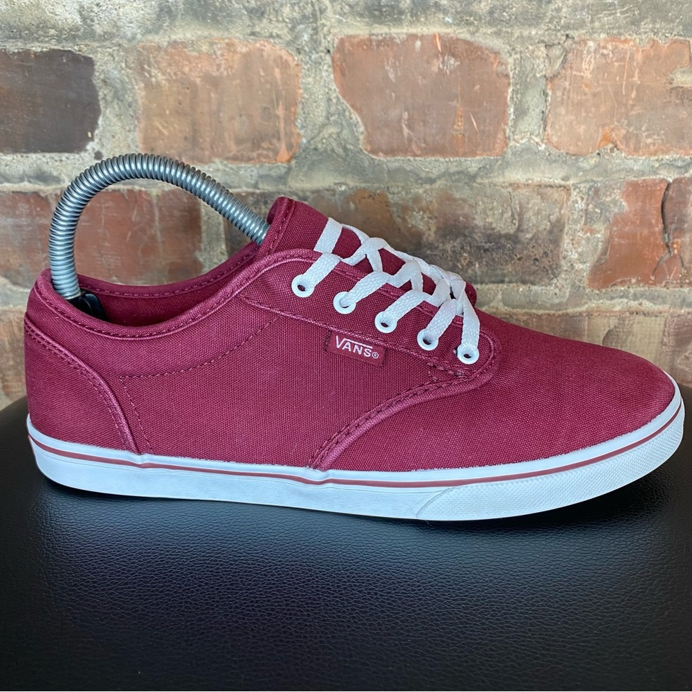 Vans Women's Sneakers in Burgundy and White